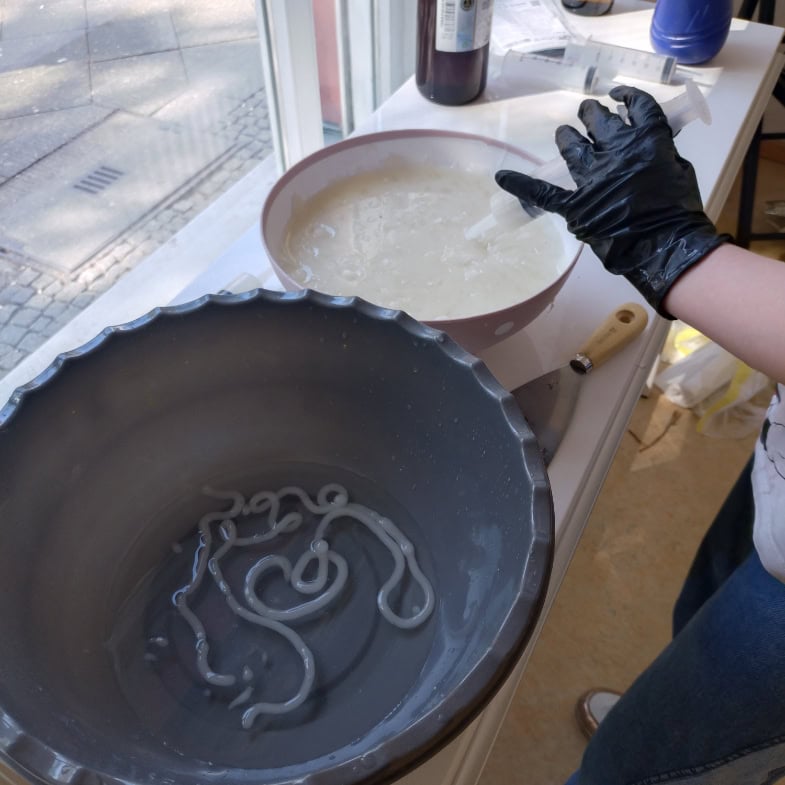 a vat of bioplastics